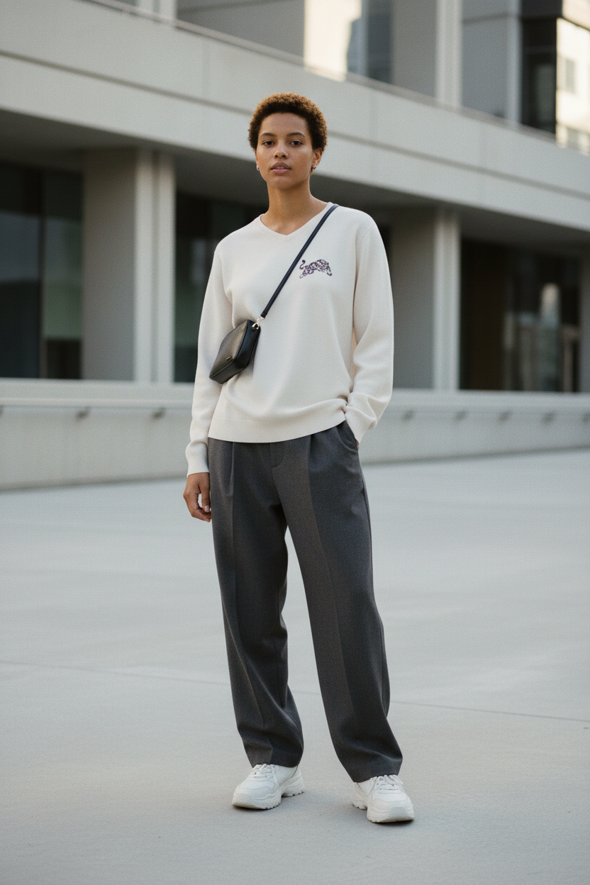 Barong Knit V-Neck Sweater | Bali Jacquard Streetwear Pullover