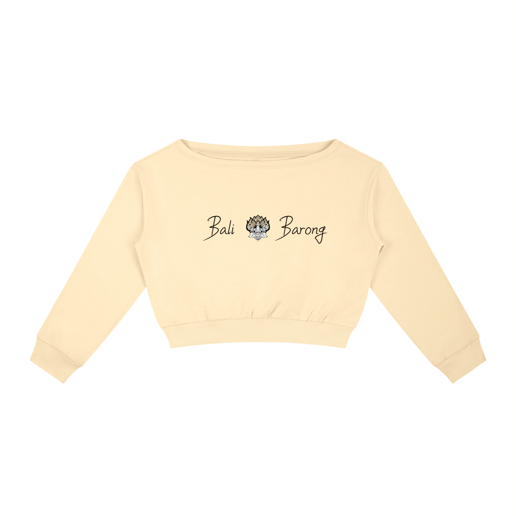 Women's Off-Shoulder Lounge Sweatshirt – Cozy Fall 2026 Crop Top