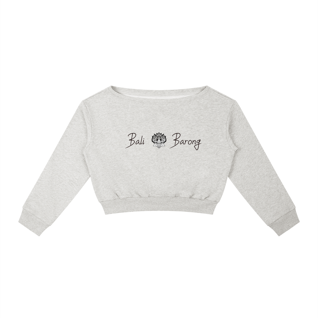 Women's Off-Shoulder Lounge Sweatshirt – Cozy Fall 2026 Crop Top