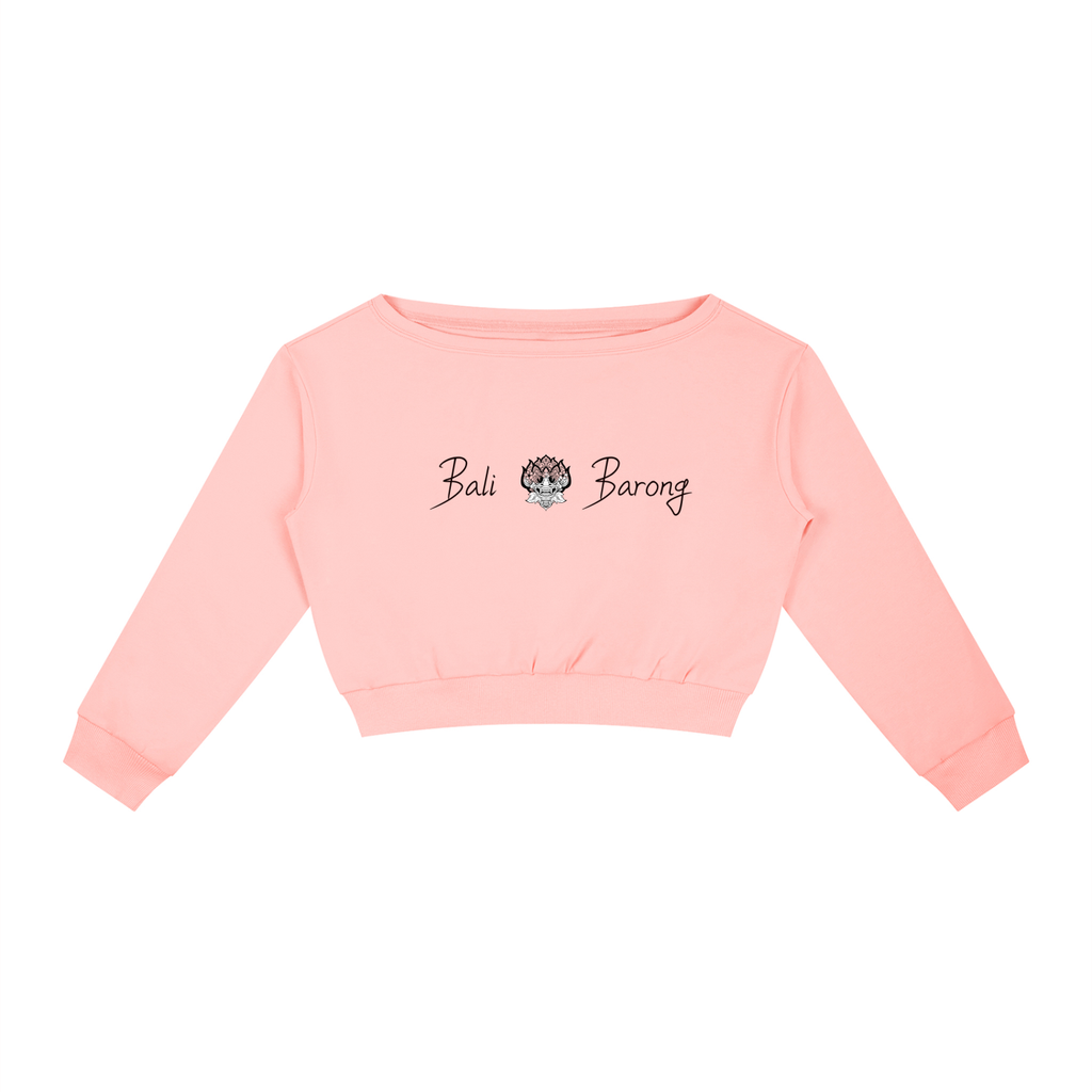 Women's Off-Shoulder Lounge Sweatshirt – Cozy Fall 2026 Crop Top