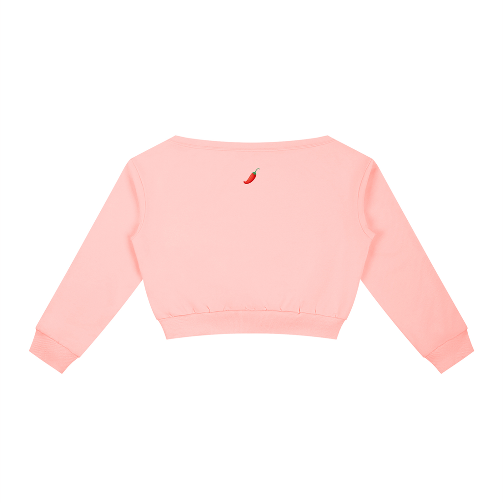 Women's Off-Shoulder Lounge Sweatshirt – Cozy Fall 2026 Crop Top